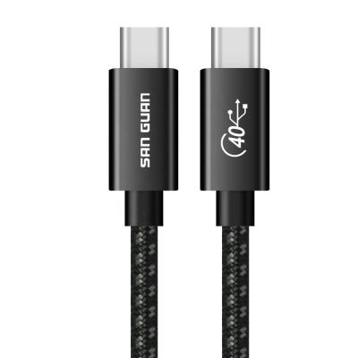 China MP3/MP4 player 20V 5A charging&40G high quality usb4 data transfer cable Thunderbolt 3 nylon braiding fast cable for Matebook Mac Xiaomi for sale