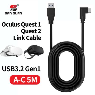 China Video game player PC vr cable usb3.1 rate usb c right angle cable for Vr search link charging HD VR 5m cable for sale