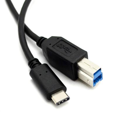 China Mobile Phone USB Data Sync Printer Cable Factory OEM 3.0 USB Type C to Type B USB Cable Support OTG Printer for Computer/Printer for sale