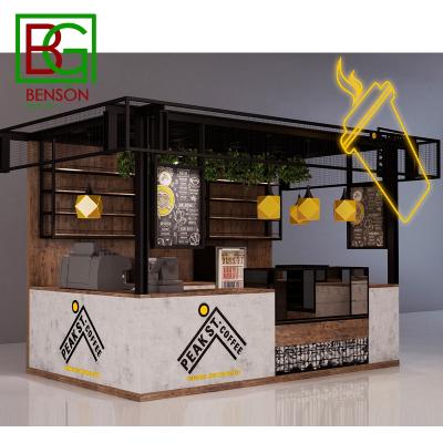 China High End Cold Sale Kiosk Beverage Mall Mall Coffee Retail Kiosk Best For Sale Coffee Kiosk Design for sale