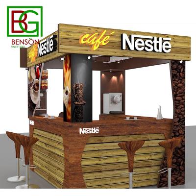 China 2021 Latest Style Mobile Coffee Kiosk Mobile Coffee Shop Kiosk Mall In Mall Multi Function Design Fast Food Kiosk for sale