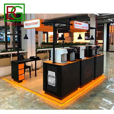 China Shopping mall high fashion coffee machine display kiosk display kiosk commercial fast food kiosk in mall for sale