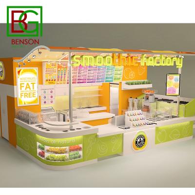 China Shopping Mall Multi Function Coffee Kiosk For Sale Hot Selling Beverage Retail Kiosk Juice Bar Kiosk In Mall for sale