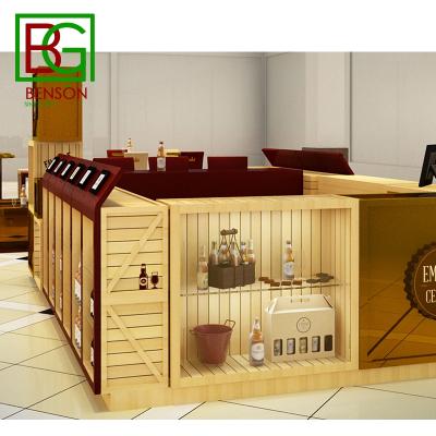 China Advanced Mall Juice Bar Kiosk Counter Bubble Tea Kiosk Best Design Material Selling Wholesale Food Kiosk for sale