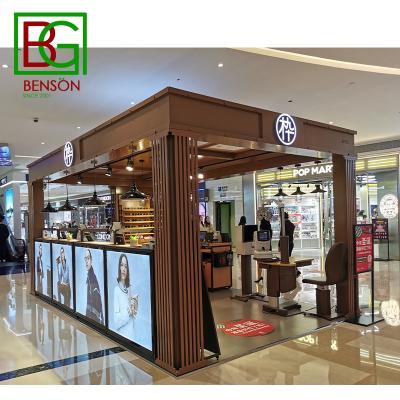 China Multi Function Shopping Mall Glasses Kiosk Display Stand Customized Wooden Sunglasses Kiosk Showcase for sale