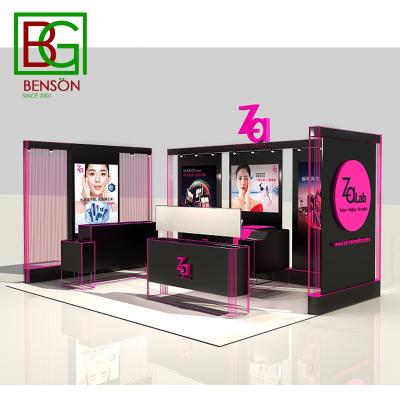 China Hottest Mall Fashion Makeup Mall Kiosk Newest Design Cosmetic Interior Cosmetic Kiosk Store for sale