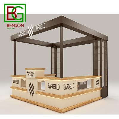 China Luxury Advanced Design Mall Pancake Kiosk Fast Food Kiosk In Mall Bubble Tea Kiosk Display Stand for sale