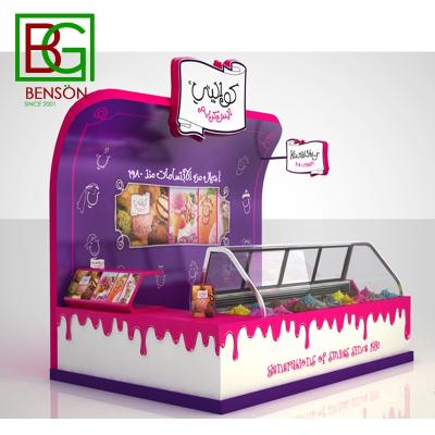 China Hottest mall chocolate kiosk modern food kiosk indoor creative design ice cream kiosk in the mall for sale