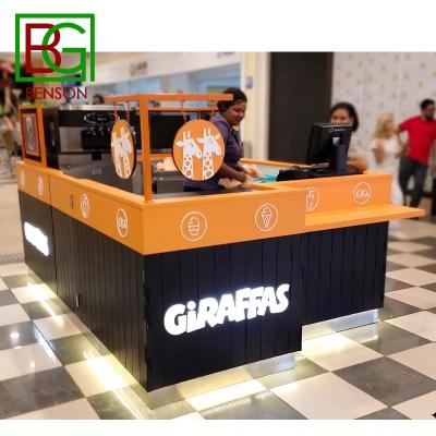 China Modern Food Stall Kiosk Display Cabinet Kiosk Hot Selling Mall Mall Food Ice Cream Kiosk In Mall for sale