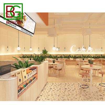 China High End Fast Food Kiosk Furniture Store Mall Bakery Sleek Style Patisserie and Bakery Indoor Display for sale