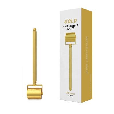 China Blood Vessel Removal Factory OEM 24k Gold Derma Roller 250 Titanium Microneedle Dermaroller for sale