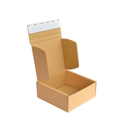 China Recyclable Zipper Small Mailing Cardboard Mailing Ads Business Self Sealing Paper Box for sale