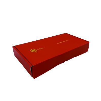 China Custom Customized White Packaging Corrugated Paper Box Art Logo Electronics Disposable Luxury Easy Gift Box for sale