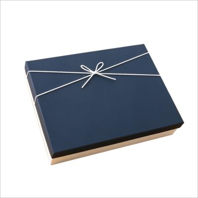 China Custom Rectangular Blue Lid Gift Box Paper Box Spot Printing and Base Box Packaging for sale