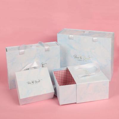 China Recyclable Marble Portable Paper Type Christmas Birthday Lover Perfume Wedding Gift Box Drawer Packaging for sale