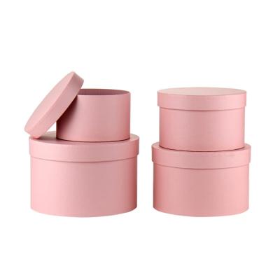 China Biodegradable Tube Gift Boxes With Lids For Presents Assorted Sizes Decorative Round Flower Boxes Set for sale