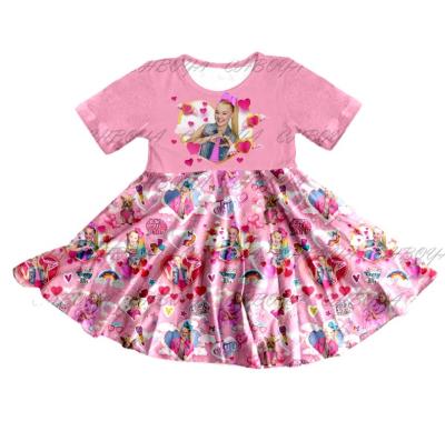 China New Children's Clothing Casual Valentine's Day Wholesale Jojo Child Twirl Dress Cute Girls Skirt for sale