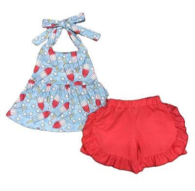 China New Update Casual Children's Clothes Two Sets Children's Designer Clothes July 4th for sale