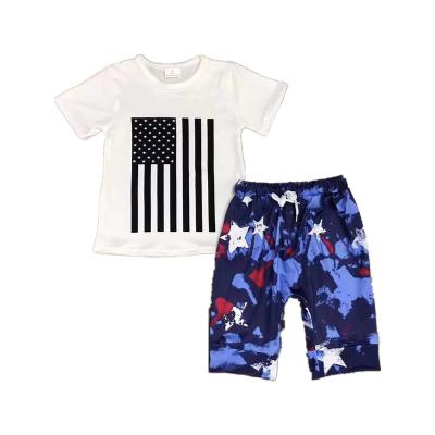 China Wholesale Super Soft Hot Children's Clothing Summer Outfits Kids Clothes July 4th for sale