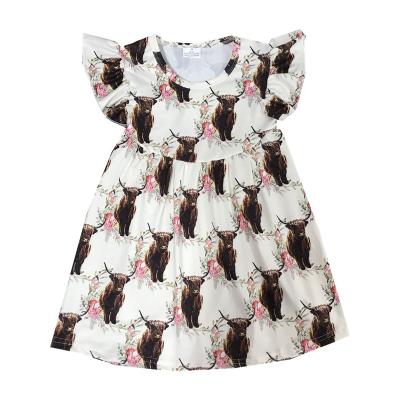 China Casual Hot Sale Children's Clothes Plaid Girls Bead Dresses Western Style Clothes for sale