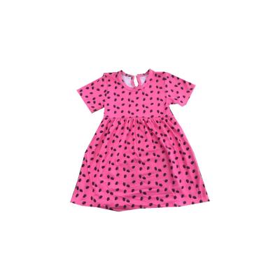 China Girls Dresses Casual Hot Sale Children's Clothes With Cardboard Printing Cute Girls Clothing for sale