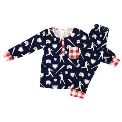 China Wholesale Casual New Design Boutique Stripe Suits Pajamas Baby Pajamas Kids Dress Clothes For Kids Girls for sale