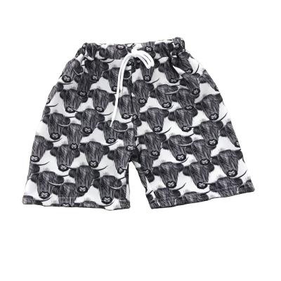 China Summer Formal Boys Swimming Trunk Animal Cute Cattle Print Kids Hot Selling Wholesale Boutique Clothes for sale