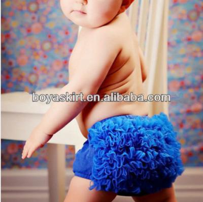 China Anti-pilling hot sale! Cute chiffon ruffled baby bloomer, diaper cover with cute chiffon, ruffled pants for sale