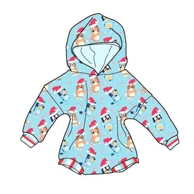 China 2021 Casual Newborn Boy Wear Comfortable Hooded Clothes Bluey Cute Dog Kids Fall Toddler Overalls Girl Baby Romper for sale