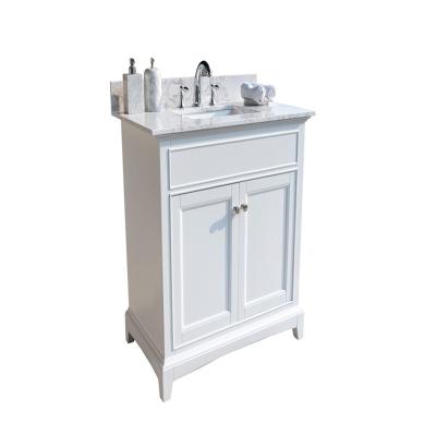 China Warehouse Factory Price Carrara Bathroom Vanity Modern Overseas White Artificial Marble Top for sale