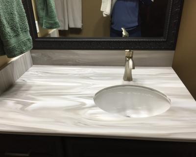 China Hotel ready to ship competitive price for quartz bathroom vanity top for sale