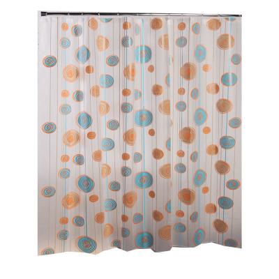 China Sustainable Factory Supplying Simple Pattern Printed Protection PEVA Shower Curtains for sale