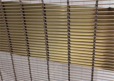 China Gold-Farb-dekorative Metall-Mesh Sheets For Exterior Wall-Dekoration zu verkaufen