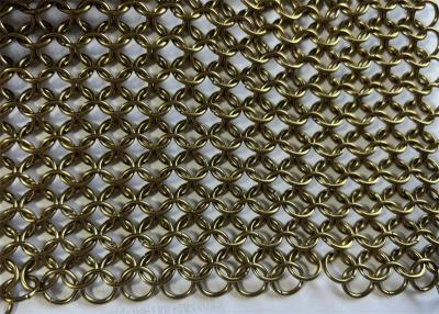 China Gold Color Decorative 316l Stainless Steel Ring Mesh Chain Braided for sale