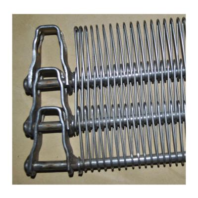 China Food Grade Metal Stainless Steel Spiral Wire Conveyor Mesh Belt with chain for oven furnace quench 310s SS dehydrator for sale