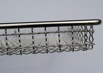 China 60*40*2.5cm Weave 1.5mm Metal Mesh Tray For Drying Herbs for sale