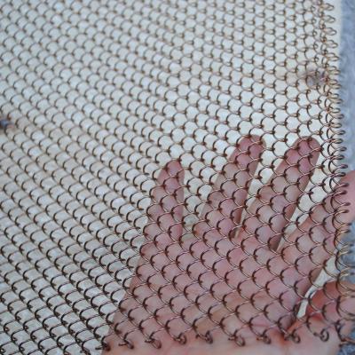 Cina metallo decorativo Mesh Curtains di Mesh Aluminum Round Bronze Architectural del cavo del foro di 4*4mm in vendita