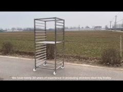 Food grade stainless steel 201 304 bakery tray trolley