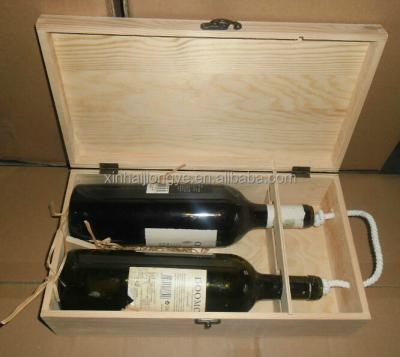 China Luxury Recyclable Sublimation Paulownia Metal Stainless Steel Wooden Wine Gift Engrave Single Box Slipping Lid Cooler For 3 Bottles for sale