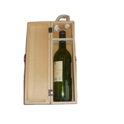 China Wholesale Recyclable Unfinished Wood 6 Glass Bottle Wooden Gold Stamped Simple Red Wine Gift Storage Box With Clear Lid for sale