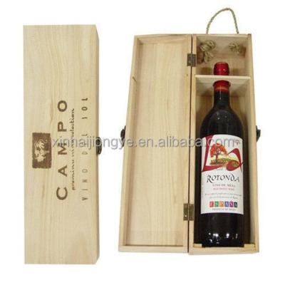 China Pine Recyclable Sublimation 6 Wine Display 3 Bottle Storage Box Three Lid Gift Set Wood Packaging for sale