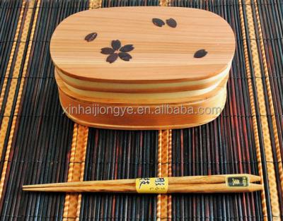 China Factory Price Recyclable Wooden Bento Lunch Box, Varnish Wooden Food Box for sale