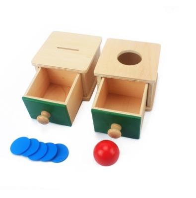 China The Wooden Game Montessori Teaching Aid Early Education Wooden Baby Drawer Ball Telephone Booth Puzzle Learning Toys for sale