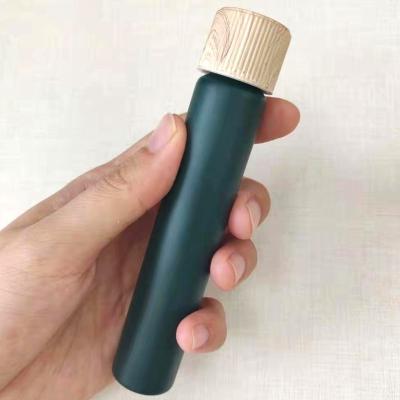 China Custom Printing Doob Hat Child Proof Child Screw Travel Smell Proof Premium Eco-Friendly Bamboo Glass Tube With Lid For Prerolls for sale