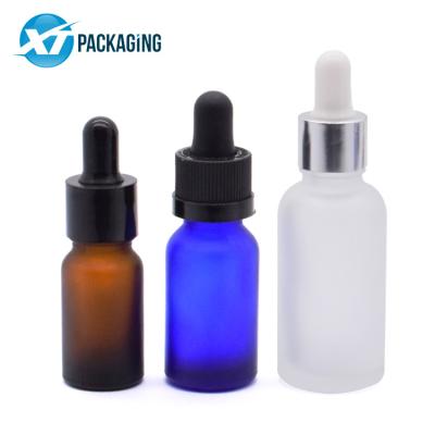 China Various Specifications Cosmetic Black Cosmetic One Ounce Clear White Glass Dropper Bottle With Dropper Your Logo for sale