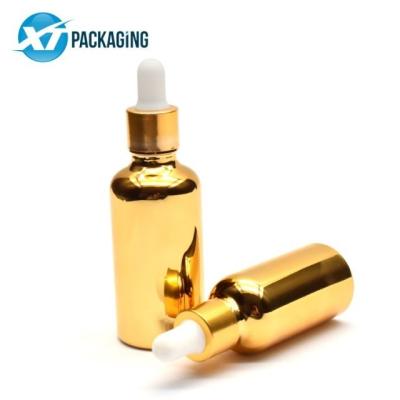 China Recycable 30ml 1oz Black Gold Silver Clear Amber Matte Dropper Bottle Glass Pipette With Child Resistant Screw Plastic Bamboo Cap for sale