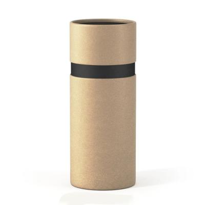 China Recyclable Round Paper Tube Box Food Grade Cardboard Cylinder Container For Tea Cardboard Tube With Child Proof Lift Up Kraft Paper Tube for sale