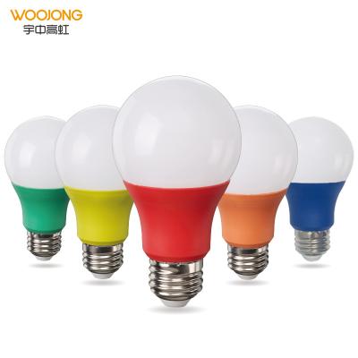 China Residential led light bulb factory price residential aluminum+plastic color led bulb E26 E27 B22 for sale