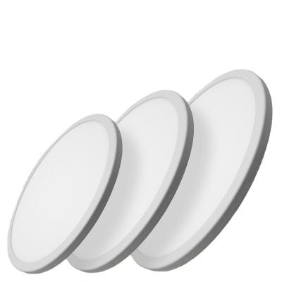 China WOOJONG modern residential plastia+aluminum led panel light round shape adjustable ceiling light for sale