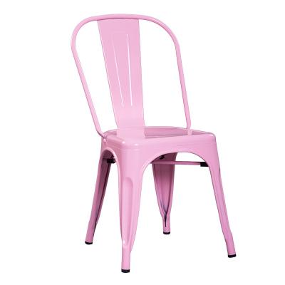 China Modern Hot Selling Stackable Dining Chair 2023 Industrial Iron Metal Material Hotel Chairs for sale